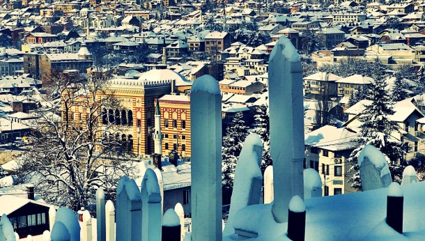 Saraybosna'da kar güzelliği 1 saraybosna da kar