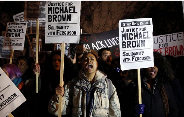 Ferguson protestolarına Londra da destek verdi 1 londra ferguson protesto