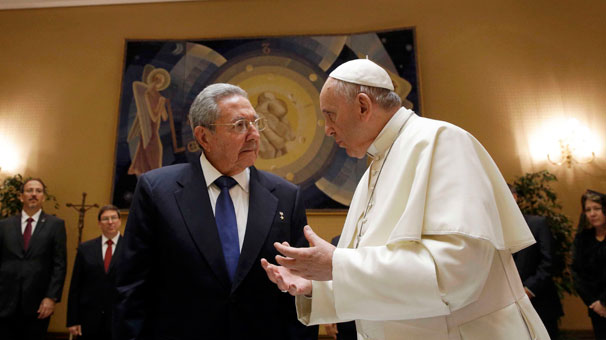 Küba Devlet Başkanı Castro'dan Papa'ya teşekkür! 1 raul castro papa vatikan
