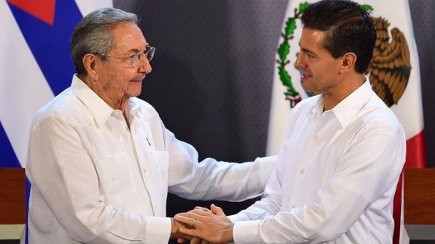 Meksika ve Küba arasında işbirliği anlaşması 1 raul castro meksika