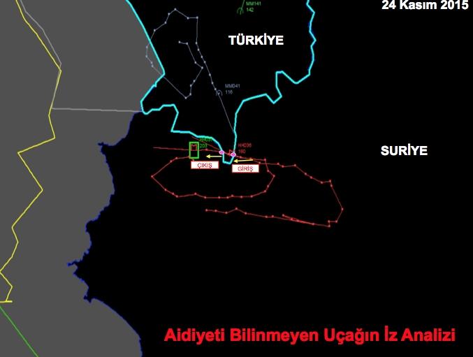 Rusya "sınır ihlali yok" dedi, Genelkurmay uçağın iz analizini açıkladı 1 rus ucagi analiz