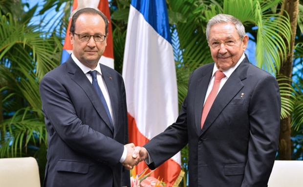 raul castro francois hollande