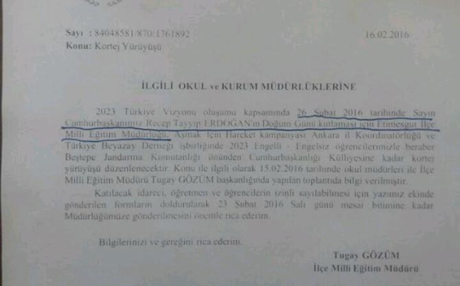 2023 çocuğu Erdoğan'ın doğum günü için yürütecekler! 1 erdogan dogum gunu