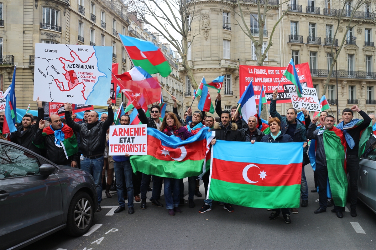 fransa paris ermenistan protesto