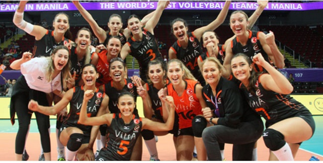 Eczacıbaşı VitrA Kadın Voleybol Takımı, Dünya Kulüpler Şampiyonasında mutlu sona ulaşarak şampiyon oldu.