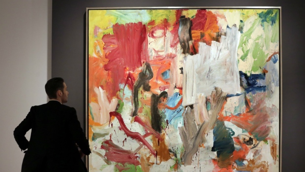 Hollandalı ünlü ressam De Kooning’in “İsimsiz XXV” tablosu, 66 milyon 300 bin dolara alıcı buldu.