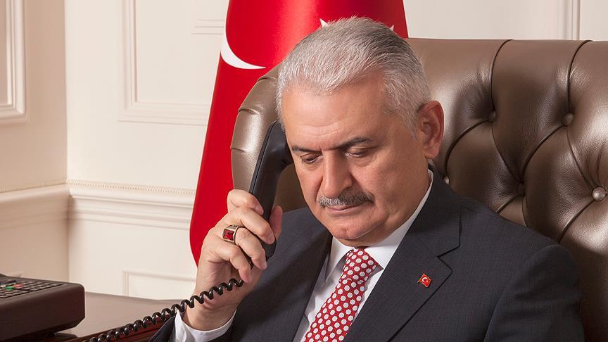 Yıldırım ve Çipras'tan telefon görüşmesi 1 binali yildirim telefon