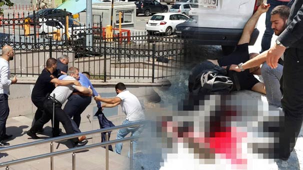 Adliye'de duruşma çıkışında silahlı kavga 1 anadolu adalet sarayi silahli kavga