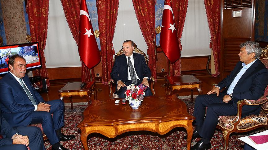 Cumhurbaşkanı Erdoğan, Demirören ve Lucescu ile görüştü 1 lucescu erdogan demiroren