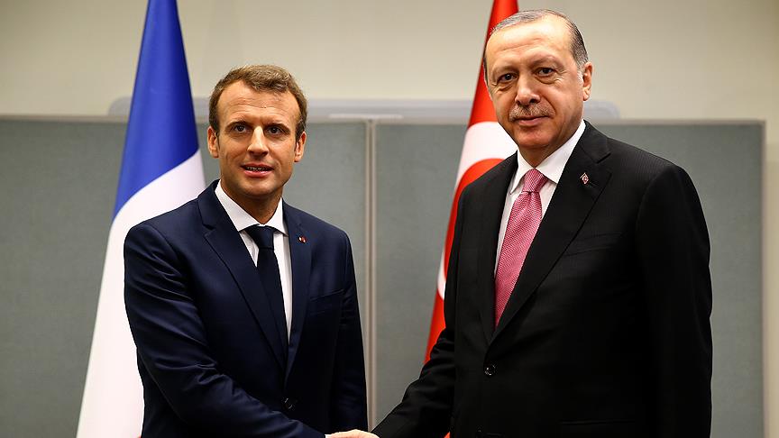 Cumhurbaşkanı Erdoğan Macron'la görüştü 1 Erdoğan Macron