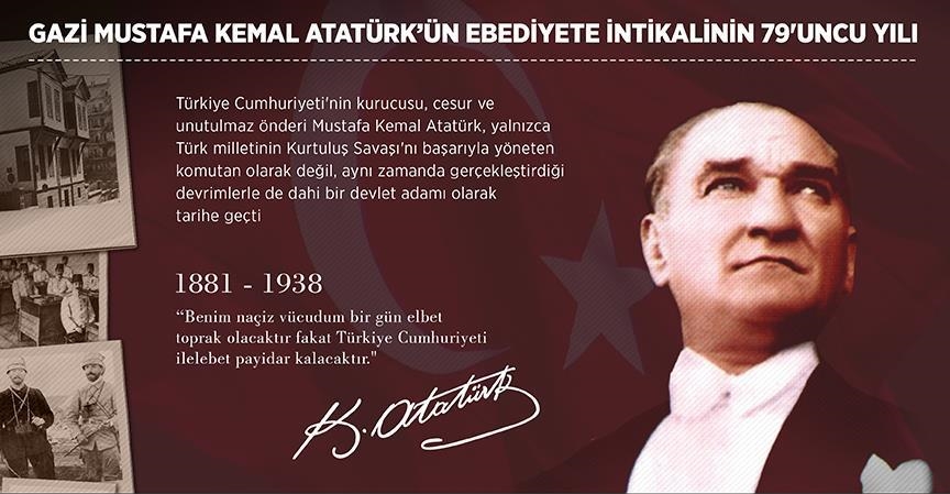 Büyük önder Atatürk vefatının 79'uncu yılında anılıyor 1 ataturk 10 kasim