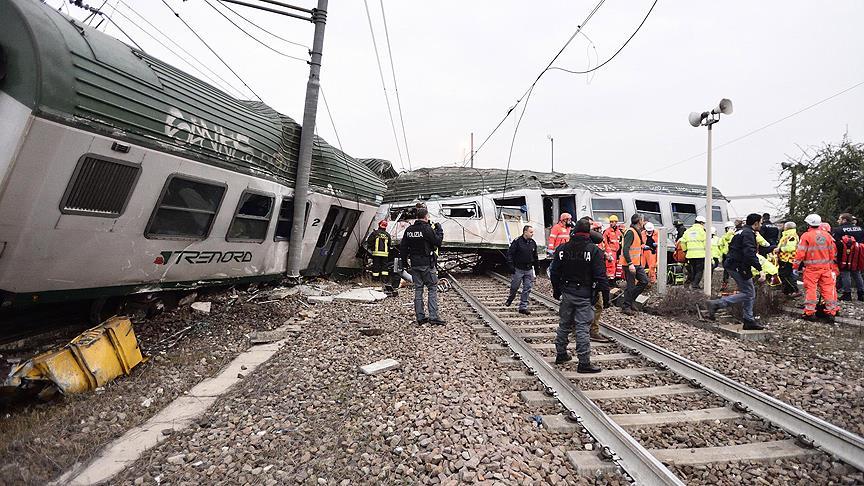 İtalya'daki tren kazasında 2 ölü 1 tren kazasi italya