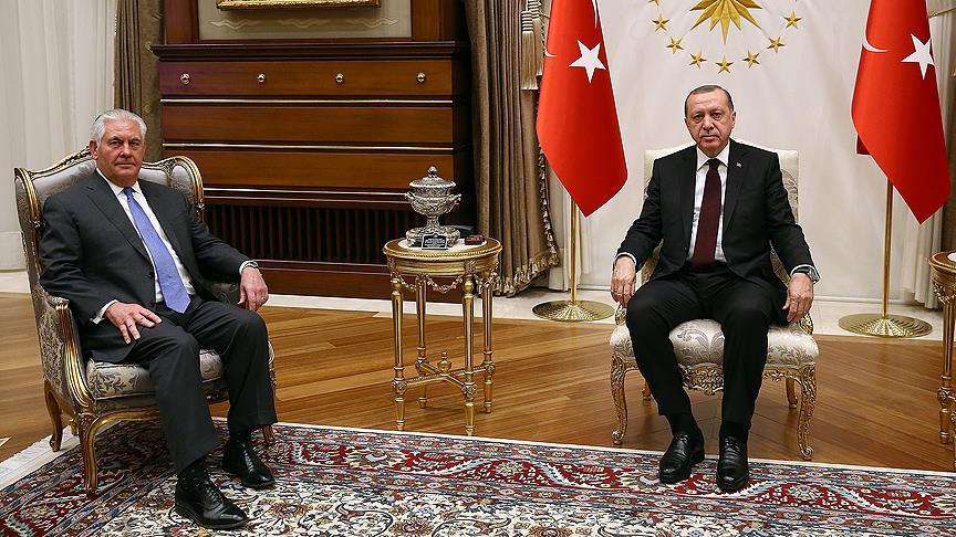 ABD Dışişleri Bakanı Tillerson Türkiye’de! Cumhurbaşkanı Erdoğan'la Görüşüyor