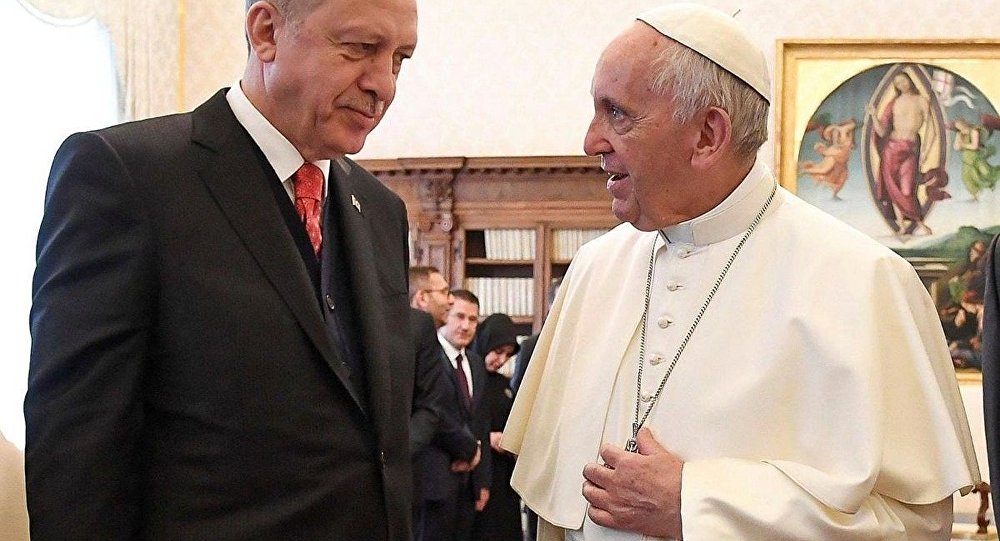 "Erdoğan Papa ile görüşebilmek için yüklü miktarda bağış yaptı" 1 papa erdogan 12818111