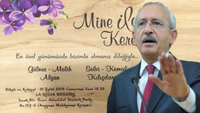 Kemal Kılıçdaroğlu, oğlunun 5 yıldızlı oteldeki düğününü veto etti! 1 Kılıçdaroğlu 5 Yıldızlı Oteldeki Oğlunun Düğününü Veto Etti