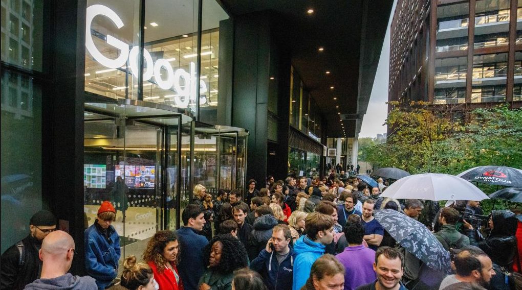 Google çalışanları cinsel tacize karşı kazan kaldırdı 1 google protesto eylem
