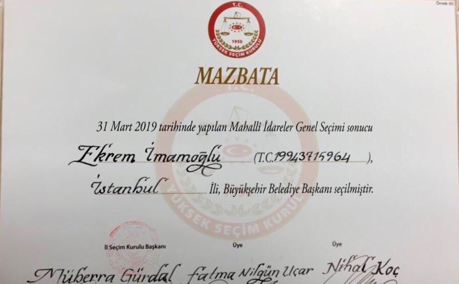 ekrem imamoglu mazbata