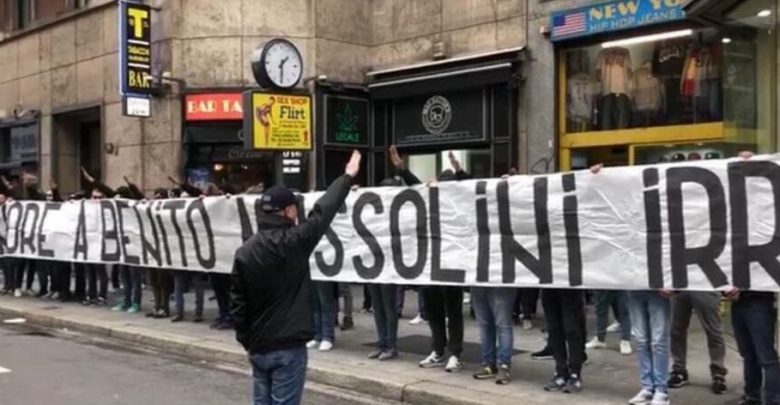 lazio mussolini pankart