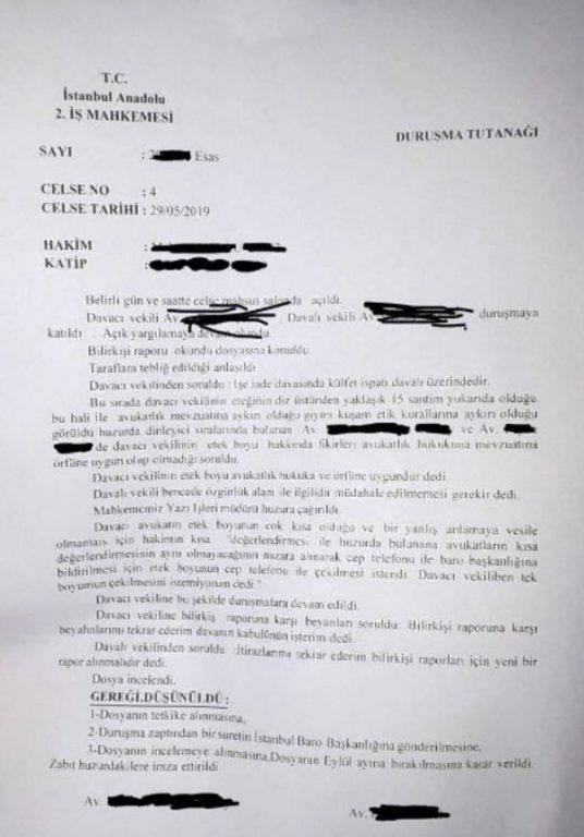 Avukatın etek boyuna karışan, fotoğrafını çekmeye çalışan hakime soruşturma 2 avukat etek boyu