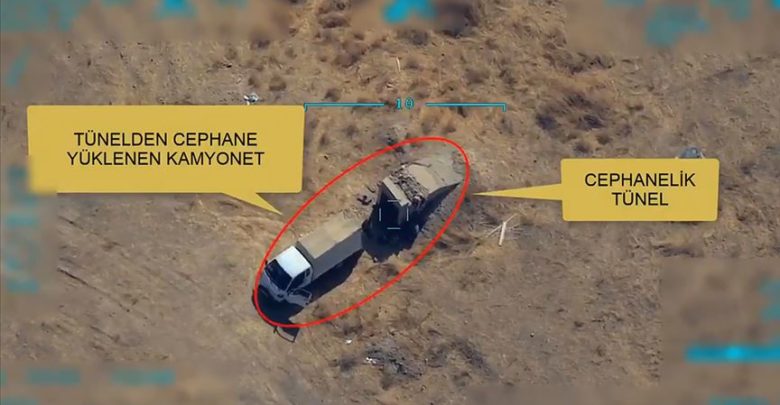 PKK'nın mühimmat kamyonu böyle havaya uçuruldu 4 pkk kamyon