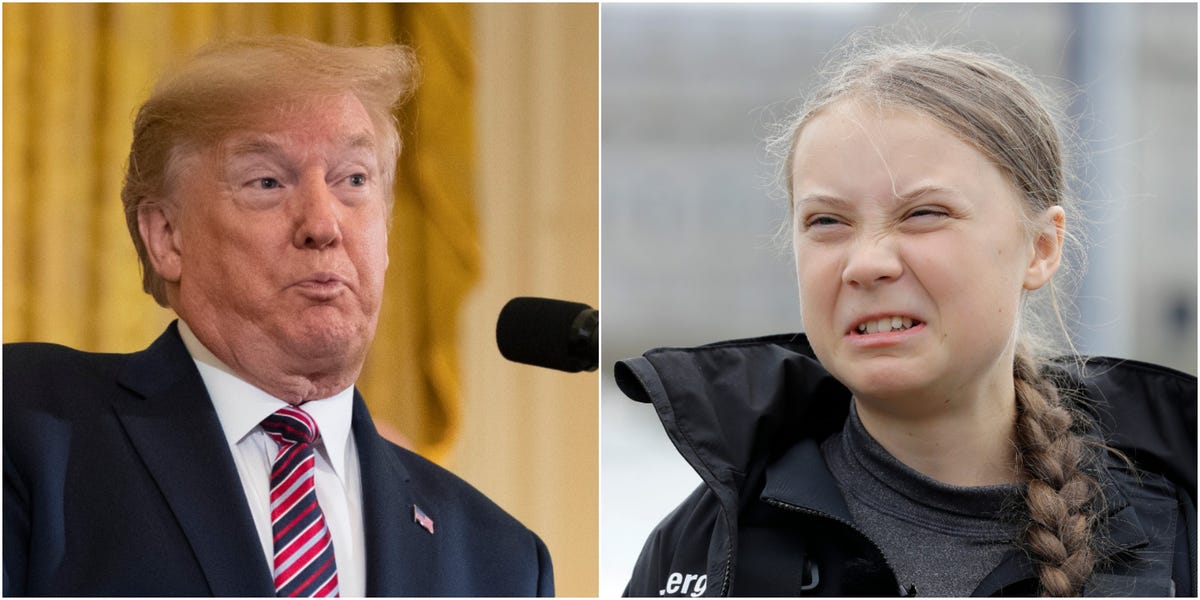 Greta'nın "Yılın kişisi" seçilmesine de bozuldu! 1 trump greta