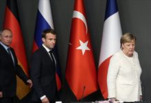 merkel macron putin