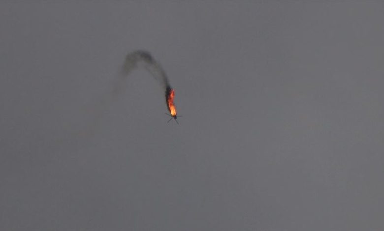 İdlib'de Suriye helikopteri düşürüldü 6 suriye helikopter