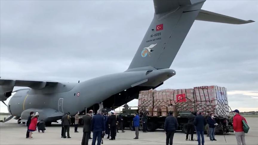 Tıbbi yardımlar ABD'ye ulaştı 1 turkiye abd yardim