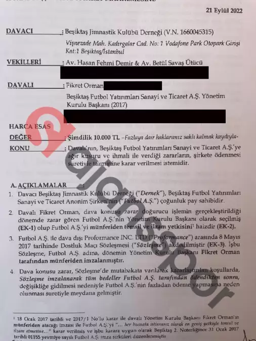 Radyospor programcısı ve Ajansspor yazarı gazeteci Atilla Türker Beşiktaş'ın Çin Kampı ile ilgili yolsuzluk iddiası ile açtığı mahkemenin belgelerini yazısında paylaştı