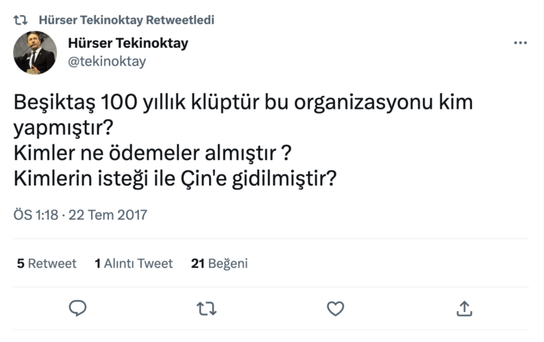 Beşiktaş Kulübünde ilginç gelişmeler: Atilla Türker belgeler ile yazdı 2 Hürser Tekinoktay Twitter