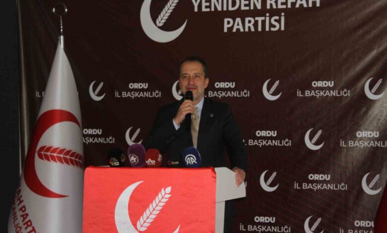 Yeniden Refah Partisi(YRP) Genel Başkanı Dr. Fatih Erbakan, Türkiye öncülüğünde yeni siyasi ve askeri birliklerin kurulması gerektiğini belirtti.