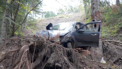 Kastamonu’da bin araç ormanlık alanda uçuruma düştü. 100 metreden yuvarlanan araçtaki 3 kişi yaralandı.