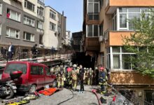 Gayrettepe'de yangın