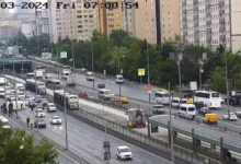 e 5te servis araci devrildi 13 yarali