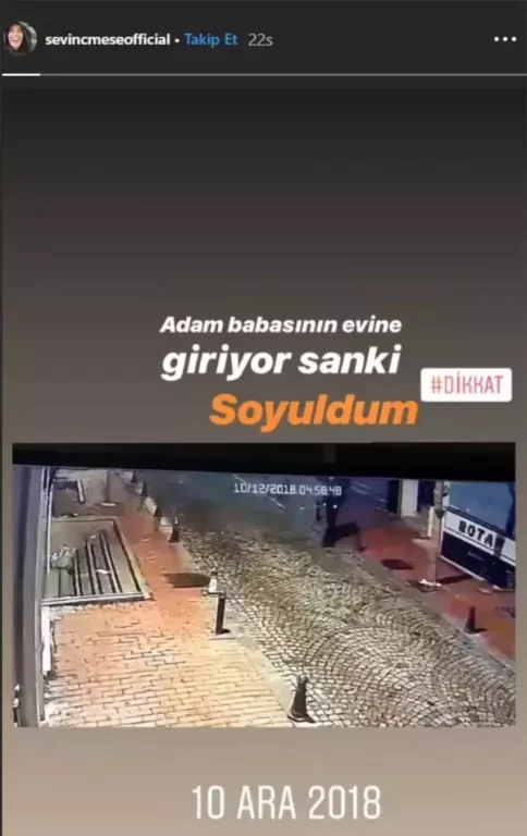 Türkiye Güzeli Sevinç Meşe’nin evine hırsız girdi 2 Oyuncu, hırsızın eve girdiği anların videosunu ‘Babasının evine giriyor sanki, soyuldum!’ notu ile yayınladı.