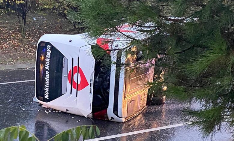 Esenler’de yolcu otobüsü yan yattı: 2 ölü, 1’i ağır 15 yaralı 6 esenler otobus kaza