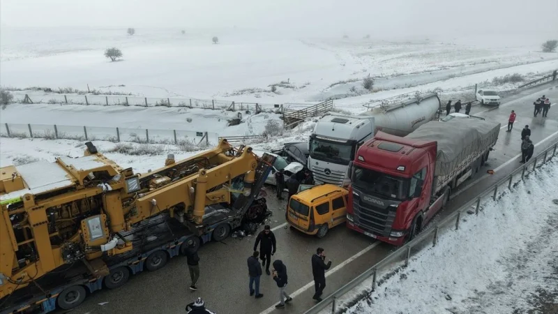 Erzurum'da feci kaza