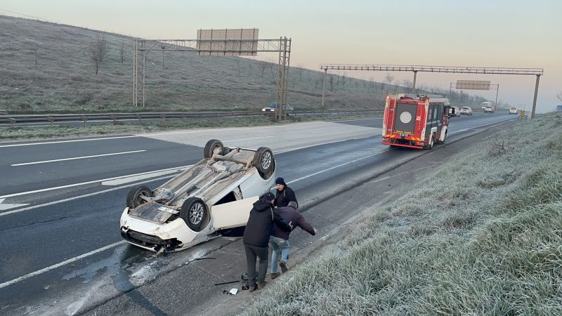 Tekirdağ'da kazadan kıl payı kurtuldular 2 Tekirdağ'da korkunç kaza