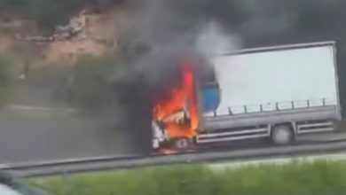 Bursa'da kamyon alev topuna dönüştü 3 Bursa