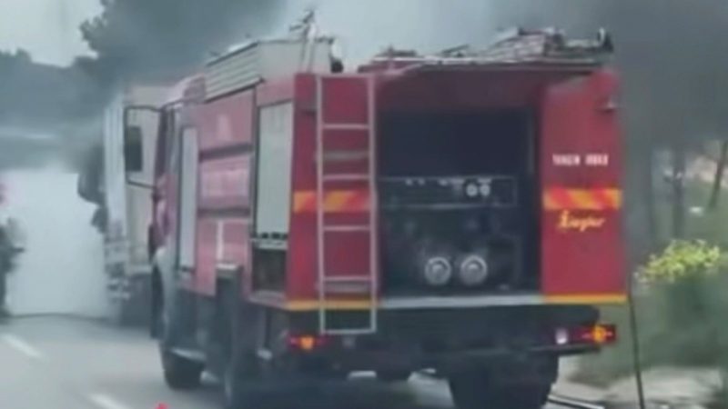 Bursa'da kamyon alev topuna dönüştü 2 Bursa'da kamyon cayır cayır yandı