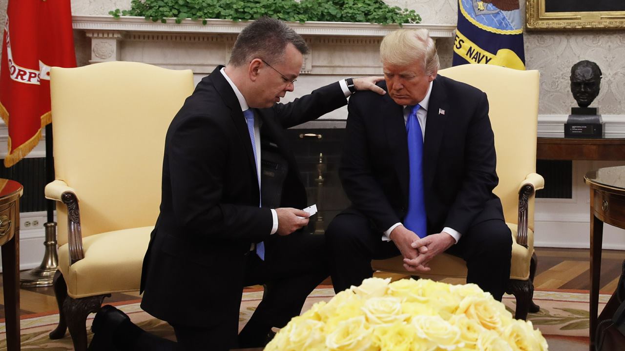 Trump Yine Erdoğan'ı Övdü: "Çok İyiydi" 1 brunson trump erdogan