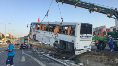 Pendik'te Yolcu Otobüsü Devrildi: 11 Yaralı 13 Çorum Kargı Turizm Otobüsü Kaza Yaptı