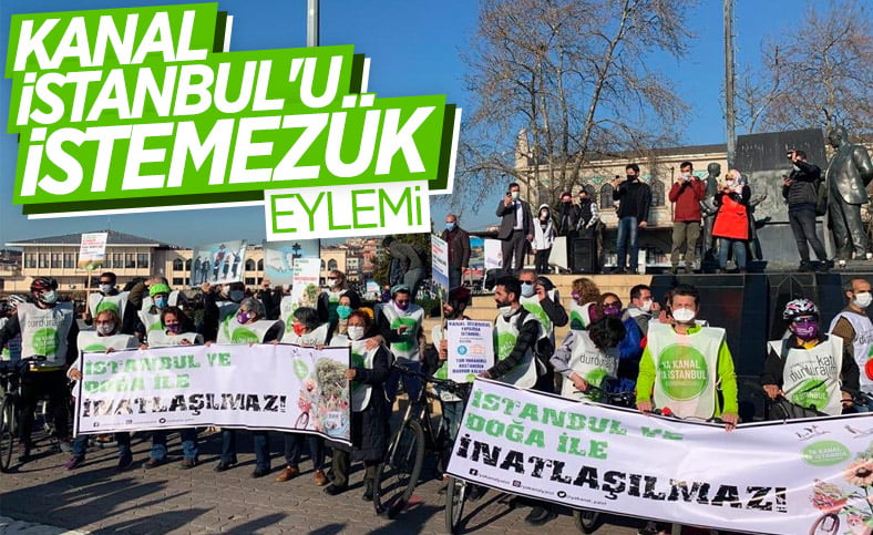 Kadıköy’de Kanal İstanbul eylemi