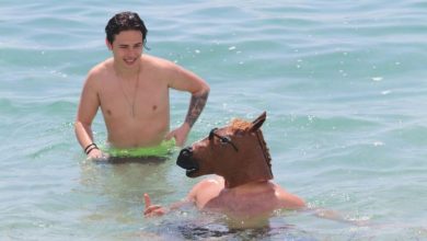 At maskesi takıp denize girdi, herkes şaşkına döndü 10 At maskesi takip denize girdi herkes saskina dondu