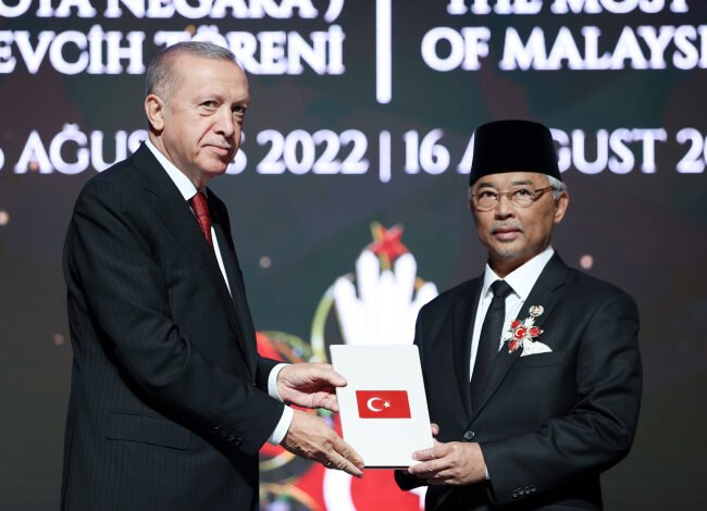 Cumhurbaşkanı Erdoğan, Malezya Kralı Sultan Abdullah Şah