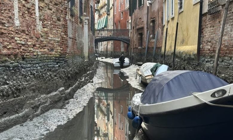 Kuraklık: Venedik'te Kanallar Kuruyor