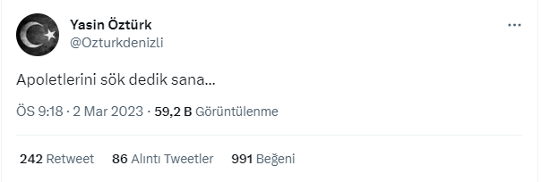 İyi Parti Denizli Milletvekili Yasin Öztürk Twitter