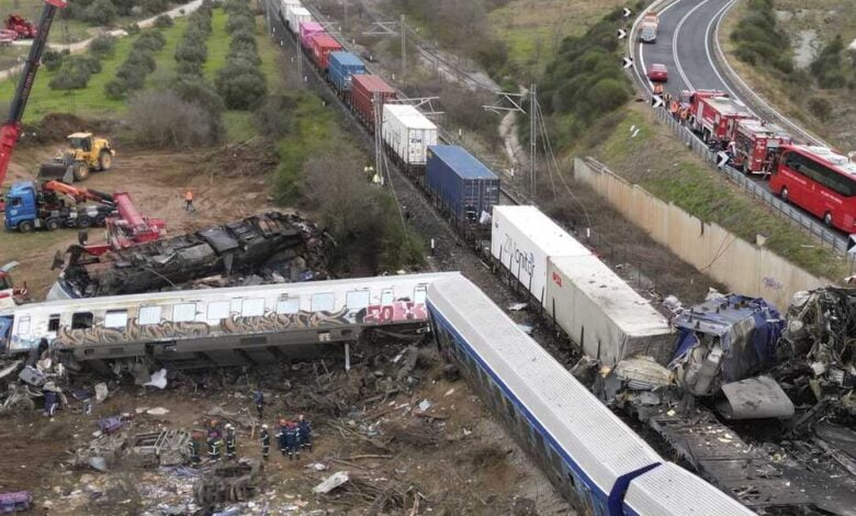 Yunanistan'da Tren Kazası