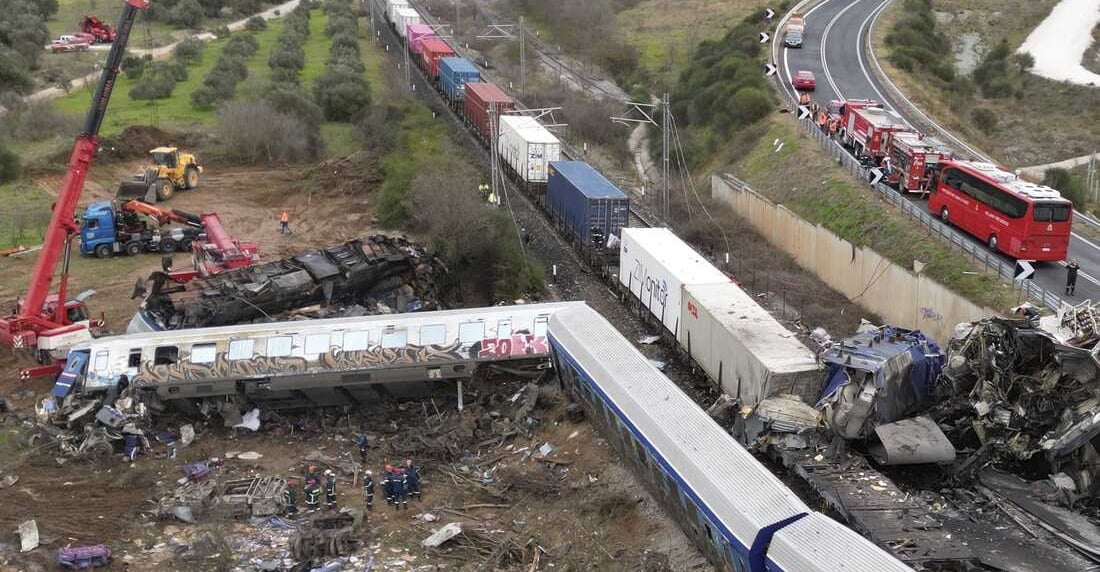 Yunanistan'da Tren Kazası