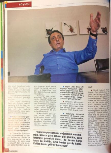 Beşiktaş Başkanı Ahmet Nur Çebi‘nin Ali Çil'in paylaşımlarında yer alan 2008 yılında Trabzonspor’un resmi yaygın organına verdiği röportajın ayrıntıları ortaya çıktı.